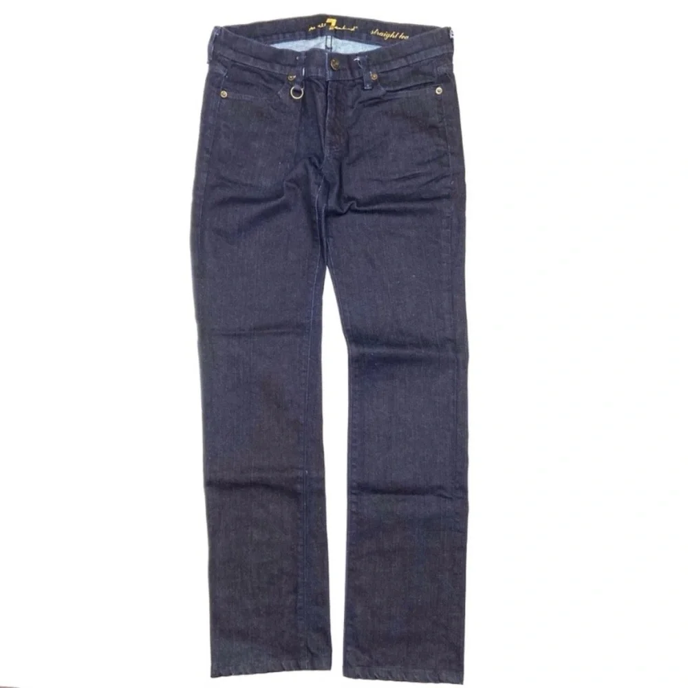 7 FOR ALL MANKIND Straight Leg Jeans with Pocket Detail
